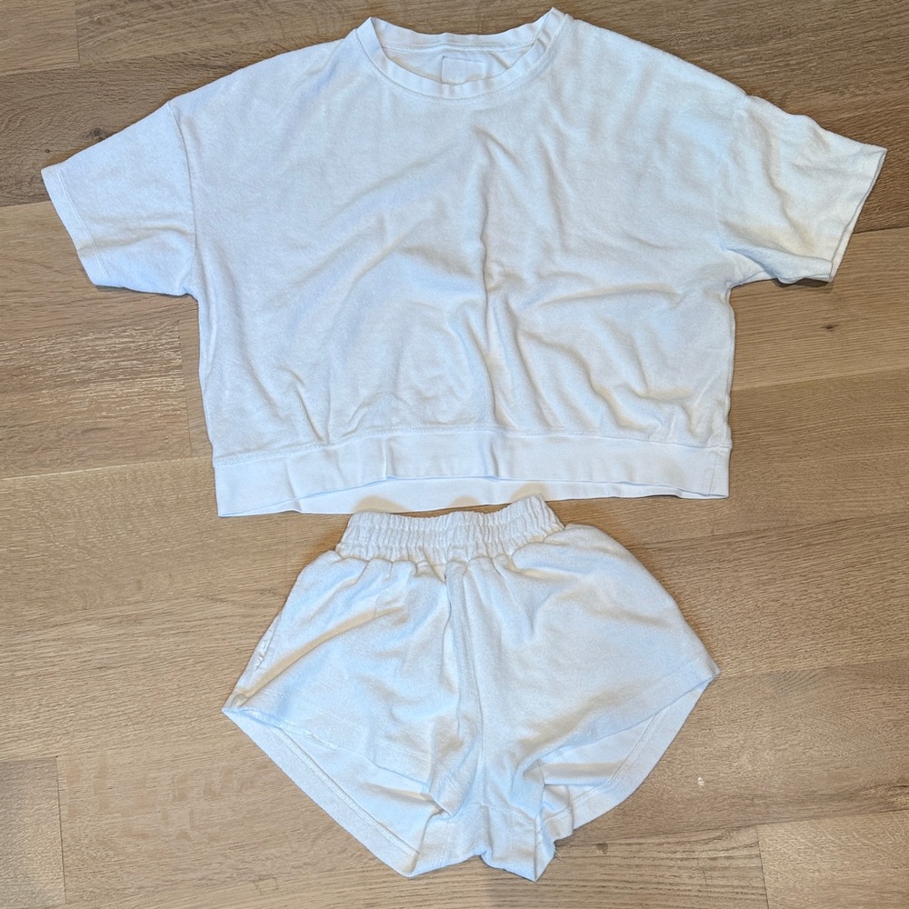 daily drills terrycloth set xs/s white